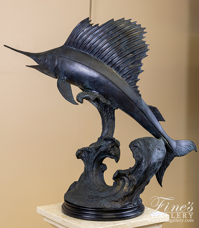 Bronze Statues  - Bronze Sailfish Statue - BS-823